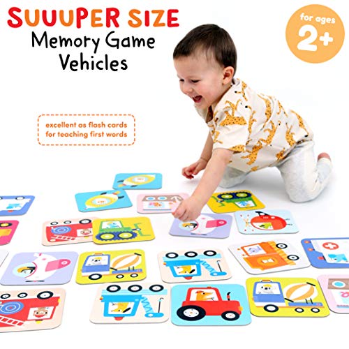 Banana Panda - Suuuper Size Memory Game Vehicles - Educational Matching Activity for Kids Ages 2 Years +