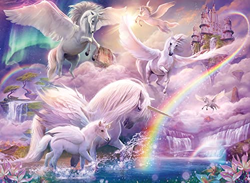 Ravensburger Pegasus Unicorns 100 Piece XXL Jigsaw Puzzle for Kids - 12979 - Every Piece is Unique, Pieces Fit Together Perfectly