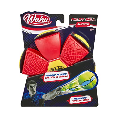 WAHU Phlat Ball Junior Red - Throw A Disc Catch A Ball! - Time Delay Transformation Flying Toy