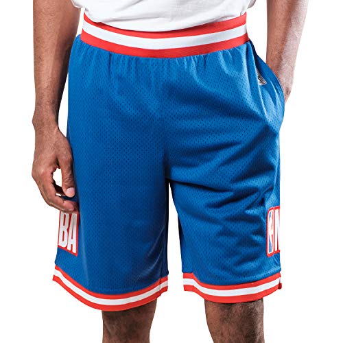 Ultra Game NBA NBA Mens Chrome Basketball Shorts, Royal Blue, XX-Large