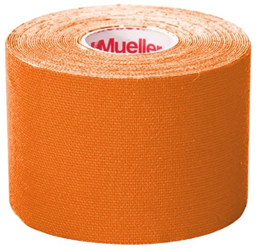 Mueller Sports Medicine Kinesiology Tape I-Strip Roll, Orange, 2' x 9.75', 20 Count