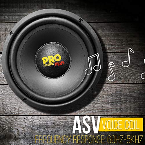 Pyramid Car Mid Bass Speaker System - Pro 6.5 Inch 200 Watt 4 Ohm Vehicle Mid-Bass Component Poly Woofer Audio Sound Speakers w/ 30 Oz Magnet Structure, 2.5” Mount Depth Fits OEM - Pyramid W64