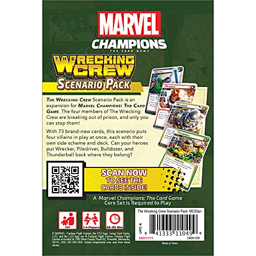 Marvel Champions The Card Game The Wrecking Crew Scenario Pack | Strategy Card Game for Adults and Teens | Ages 14+ | 1-4 Players | Average Playtime 45-90 Minutes | Made by Fantasy Flight Games