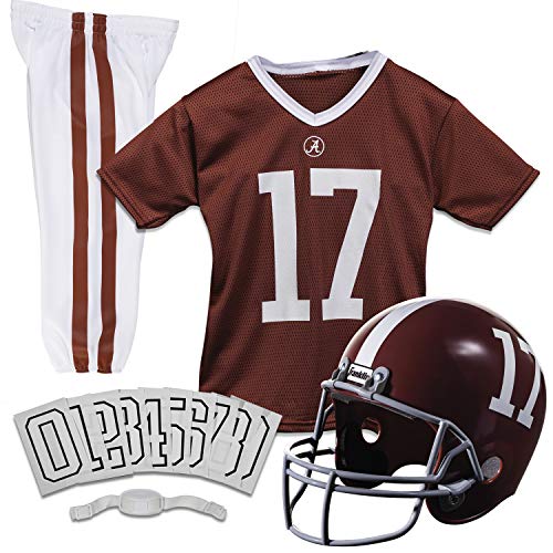 Franklin Sports NCAA Alabama Crimson Tide Kids College Football Uniform Set - Youth Uniform Set - Includes Jersey, Helmet, Pants - Youth Medium