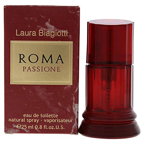 Laura Biagiotti - Roma Passione - EDT Spray Perfume for Women - Fruity Floral Fragrance with Notes of Grapefruit, Mandarin and Blackcurrant - 0.8 oz