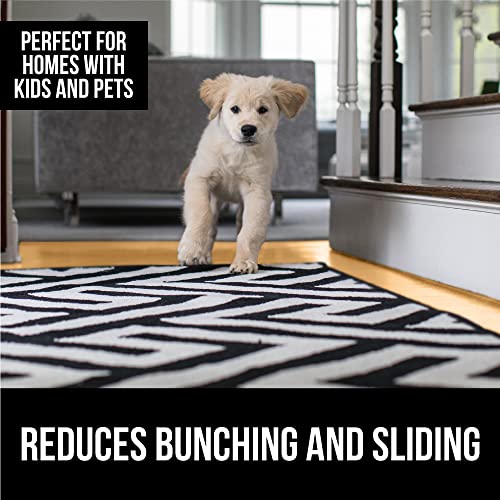 The Original Gorilla Grip Extra Strong Rug Pad Gripper, Grips Keep Area Rugs in Place, Thick, Slip and Skid Resistant Pads for Hard Floors Under Carpet Mat Cushion and Hardwood Floor Protection 2x3 FT