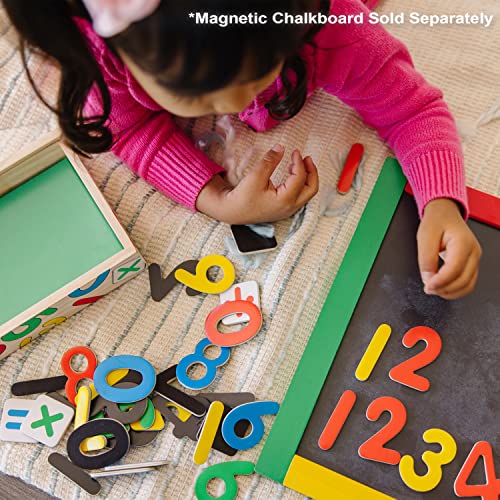 Melissa and Doug Deluxe Magnetic Letters and Numbers Set With 89 Wooden Magnets - Alphabet Letter Magnets, Number Magnets, Learning Toys For Preschoolers And Kids Ages 3+