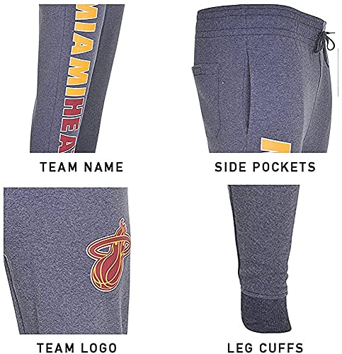 Ultra Game NBA Men's Soft Fleece Active Jogger Sweatpants , Heather Charcoal18, X-Large