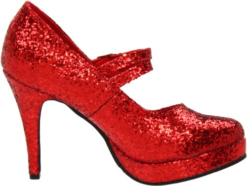 Ellie Shoes Women's 421-Jane-G Maryjane Pump,Red Glitter,10 M US