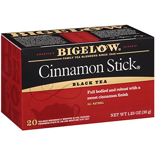 Bigelow Cinnamon Stick Black Tea, Caffeinated, 20 Count (Pack of 6), 120 Total Tea Bags
