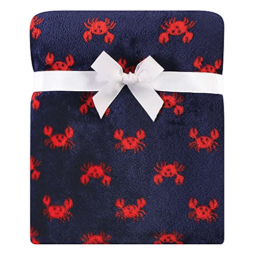 Hudson Baby Unisex Baby Plush Blanket with Security Blanket, Crab, One Size