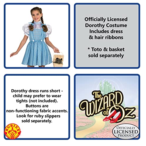 Rubie's Wizard of Oz Child's Dorothy Costume,Small