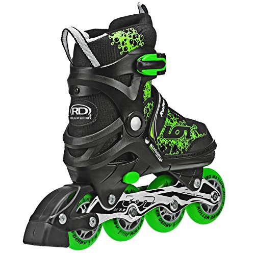 Roller Derby ION 7.2 Inline Skates with Aluminum frames and Adjustable Sizing for growing feet, Medium (2-5)