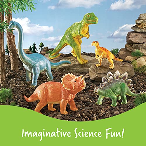 Learning Resources Jumbo Dinosaurs - 5 Pieces, Ages 3+ Toddler Learning Toys, Dinosaurs for Toddlers, Dinosaurs Figures, Kids' Play Dinosaur