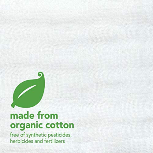 green sprouts Muslin Burp Cloths made from Organic Cotton | 4 absorbent layers protect from sniffles, drips and drools | 100% organic cotton muslin, Super soft and softer with every wash, Machine washable