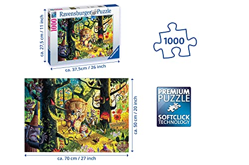 Ravensburger Lions, Tigers and Bears, Oh My! 1000 Piece Jigsaw Puzzle for Adults - 16566 - Every Piece is Unique, Softclick Technology Means Pieces Fit Together Perfectly