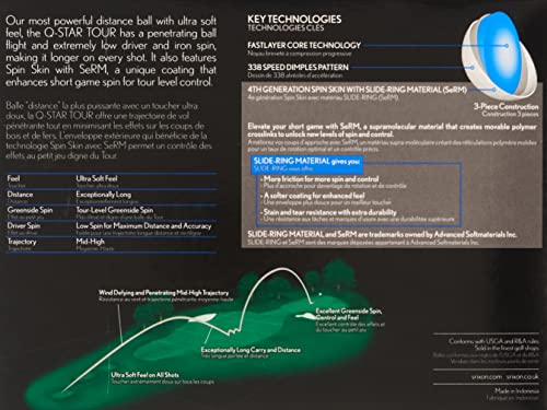 Srixon Q-Star Tour 3 Golf Balls, White (One Dozen)