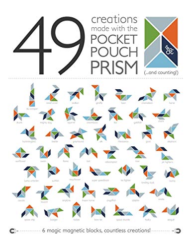 6 Piece Tegu Pocket Pouch Prism Magnetic Wooden Block Set, Natural