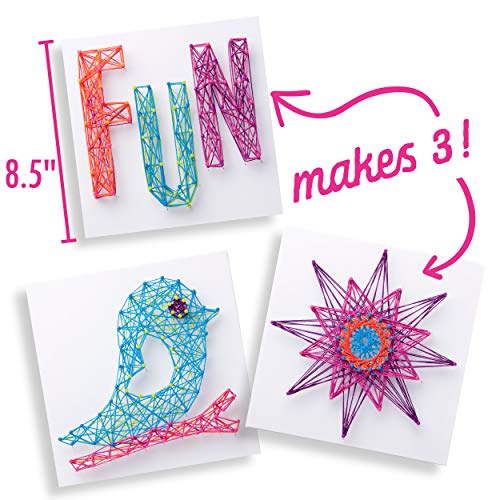 Craft-tastic DIY String Art – Craft Kit for Kids – Everything Included For 3 Fun Arts and Crafts Projects – Bird Series