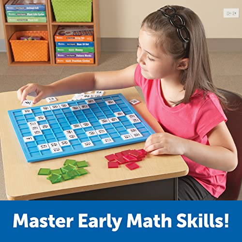 Learning Resources 120 Number Board -181 Pieces, Ages 6+ Learning Math Games for Kids, Educational and Fun Games for Kids