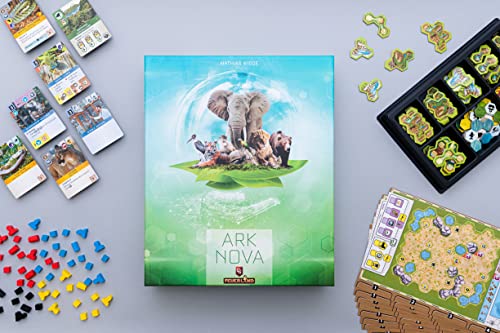 Capstone Games: Ark Nova Card Drafting, Hand Management Strategy Board Game, 1-4 Players, 90 to 150 Minute Play, Multi
