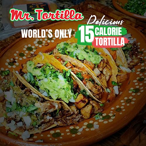 Mr. Tortilla 1 Net Carb Tortilla Wraps (96 Tortillas) | Keto, Low Carb, Reduced Calorie, Vegan, Kosher | Only 15 Calories, Delicious and Guilt-Free, Healthy Snacks and Bread Alternative (Multigrain)