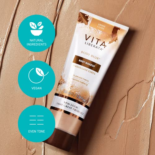 Vita Liberata Body Blur, Leg and Body Makeup. Skin Perfecting Body Foundation for Flawless Bronze, Easy Application, Radiant Glow, Evens Skin Tone,  New Packaging