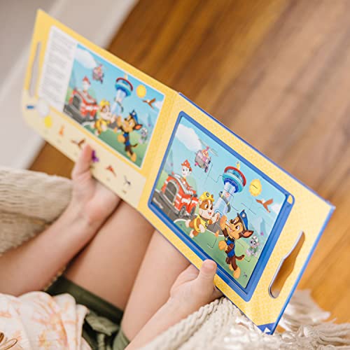 Melissa and Doug PAW Patrol Take-Along Magnetic Jigsaw Puzzles (2 15-Piece Puzzles) - PAW Patrol-Themed Magnetic Travel Puzzles For Toddlers and Kids Ages 3+