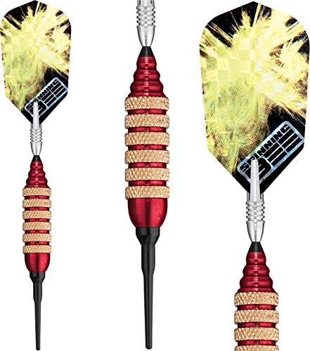 Viper Spinning Bee Soft Tip Darts with Casemaster Storage/Travel Case, Red, 16 Grams