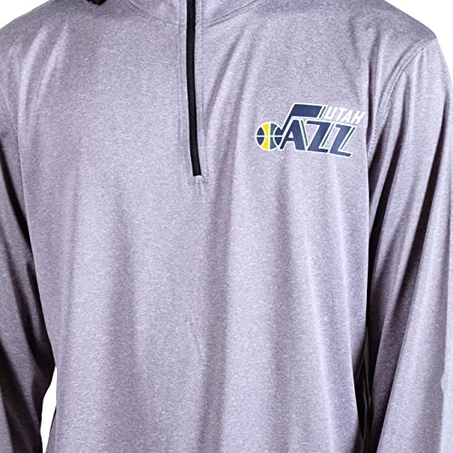 Ultra Game NBA Men's Quarter Zip Long Sleeve Pullover T-Shirt