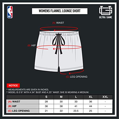 Ultra Game NBA Houston Rockets Womens Sleepwear Soft Tee Shirt and Flannel Shorts Loungewear Pajama Set, Team Color, Large