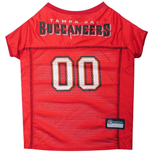 NFL Tampa Bay Buccaneers Dog Jersey, Size: X-Small. Best Football Jersey Costume for Dogs and Cats. Licensed Jersey Shirt.