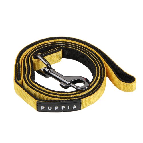 Puppia Two Tone Dog Lead Strong Durable Comfortable Grip Walking Training Leash for Small and Medium Dog, Yellow, Small