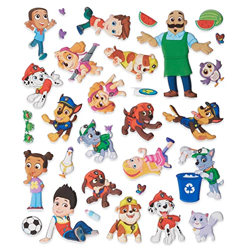 Melissa and Doug PAW Patrol Restickable Puffy Stickers 3-Pack – Adventure Bay, Jake’s Mountain, Jungle - PAW Patrol-Themed Resuable Sticker Activity Sets For Kids