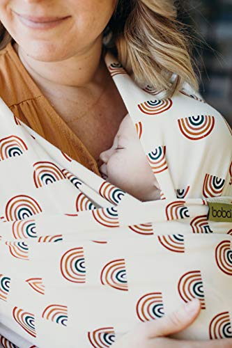 Boba Wrap Baby Carrier - Original Stretchy Infant Sling, Perfect for Newborn Babies and Children up to 35 lbs (Rainbows Serenity)