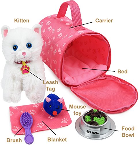 Click N' Play Toy Kitten Set for Kids, Toy Cat Bed - Little Girl Toys, Toys for 3+ Year Old Girls, Gifts for 3+ Year Old Girl, Gifts for 3 Year Old Girl, Toys for 3 Year Old Girls, Girl Toys Age 4-5