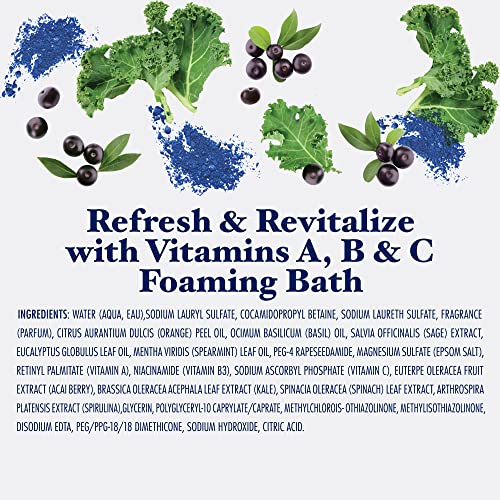 Dr Teal's Foaming Bath with Pure Epsom Salt, Refresh and Revitalize with Vitamins A, B and C, 34 fl oz (Pack of 4) (Packaging May Vary)