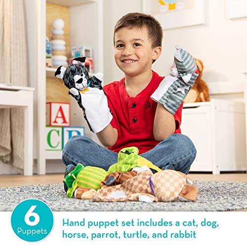 Melissa and Doug Pet Buddies Hand Puppets (6 Pc)