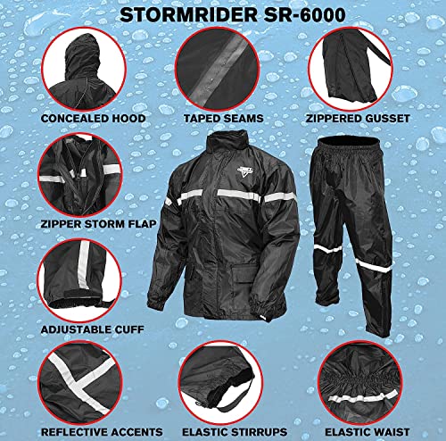 Nelson-Rigg unisex adult Motorcross-motorcycles Nelson Rigg SR 6000 ORG 05 XX Stormrider Motorcycle Rain Suit 2 Piece Orange Black XX , Orange/Black, XX-Large US