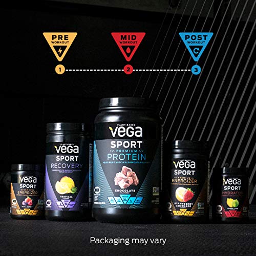 Vega Sport Premium Vegan Protein Powder Vanilla (12 Sachets) 30g Plant Based Protein, 5g BCAAs, Low Carb, Keto, Dairy Free, Gluten Free, Pea Protein for Women and Men, 12x1.6oz (Packaging May Vary)