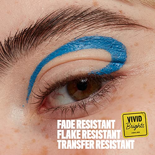 NYX PROFESSIONAL MAKEUP Vivid Brights Liquid Liner, Smear-Resistant Eyeliner with Precise Tip - Cobalt Crush
