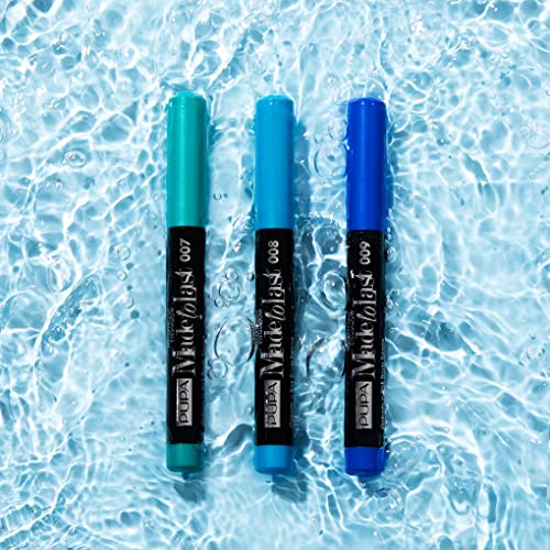 Pupa Milano Made To Last Waterproof Eyeshadow - Long Wear, Pigmented Cream Shadow Stick - Smudge Proof, Easy Blending Formula - Satin, Pearl, and Metallic Shades - 009 Atlantic Blue - 0.049 oz