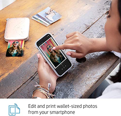 HP Sprocket Select Portable 2.3x3.4' Instant Photo Printer (Eclipse) Print Pictures on Zink Sticky-Backed Paper from your iOS and Android Device.
