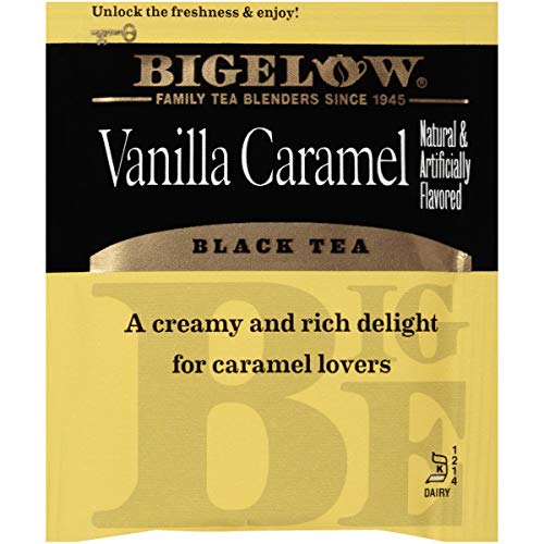 Bigelow Vanilla Caramel Black Tea, Caffeinated, 20 Count (Pack of 6), 120 Total Tea Bags