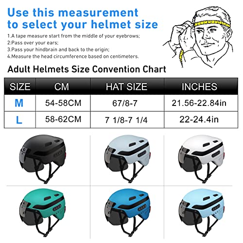 KRACESS KRS-S1 Bike Helmets for Men Smart Helmets for Adults with 1080P 60 fps Sports Camera Dual Antenna Bluetooth Womens Bike Helmet(M-21.56-22.84in, Matte Black)