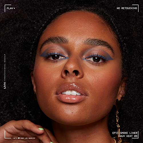 NYX PROFESSIONAL MAKEUP Epic Smoke Liner, Vegan Smokey Eyeliner - Navy Heat (Navy Blue)