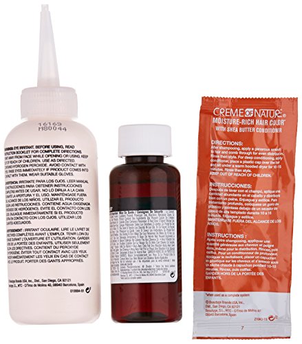 Moisture Rich Liquid Hair Color by Creme of Nature, C30 Red Hot Burgundy, with Shea Butter Conditioner, 1 Application