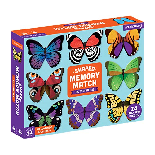 Mudpuppy Butterflies Shaped Memory Match, Multicolor