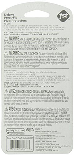 Safety 1st Deluxe Press Fit Outlet Plugs, 8 Count