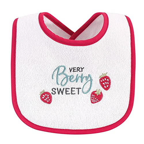 Hudson Baby Unisex Baby Cotton Terry Drooler Bibs with Fiber Filling, Food Girl, One Size